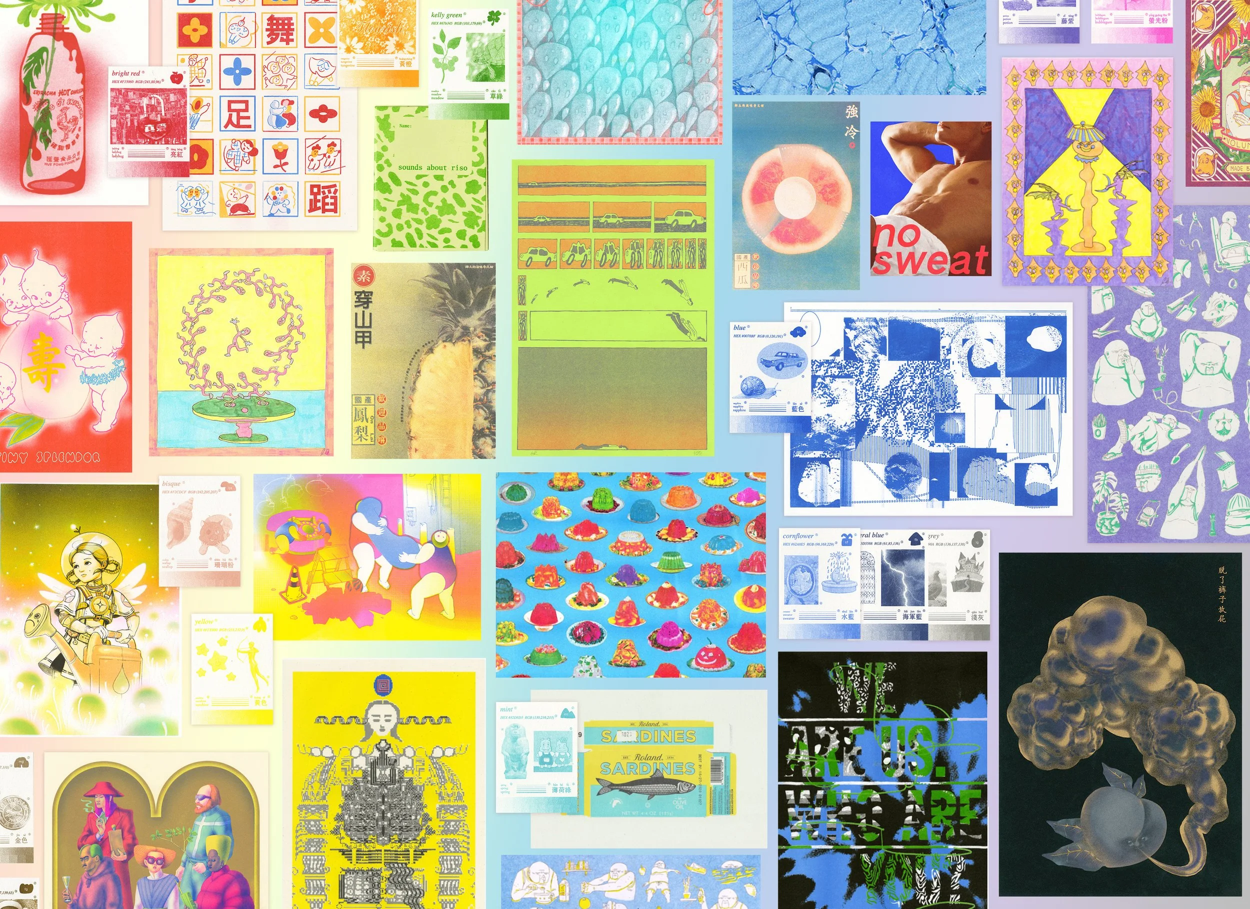 ロッキンジェリービーン リソグラフ　RISOGRAPH PRINT５枚セット正規 ロッキンジェリービーンのおすすめ人気商品一覧 通販 - Yahoo